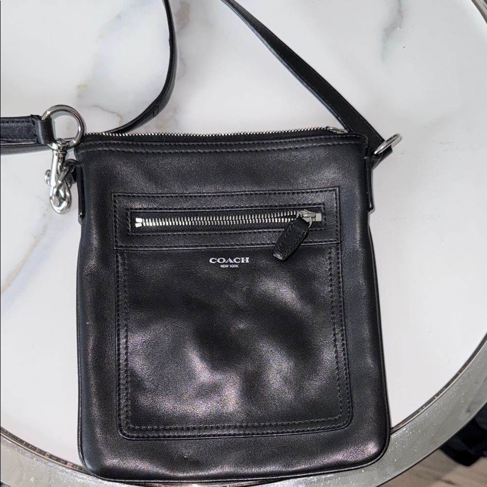 Coach Black Leather Crossbody Bag